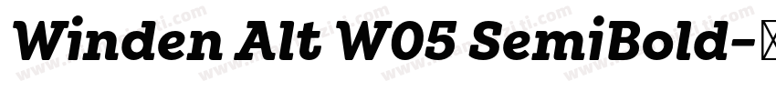 Winden Alt W05 SemiBold字体转换